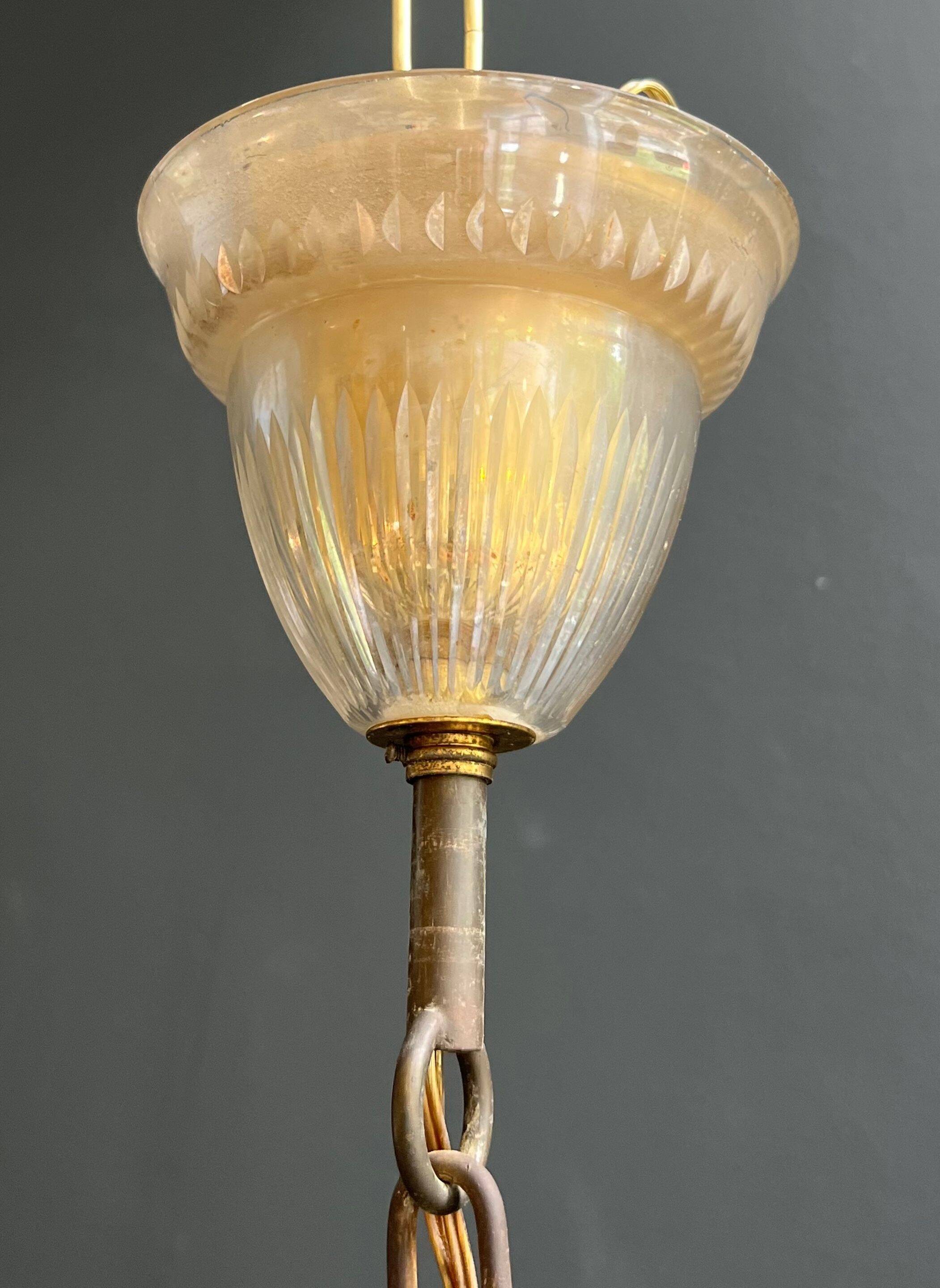 Lustre en cristal de Murano à 10 bras de lumière, travail italien, vers 1970