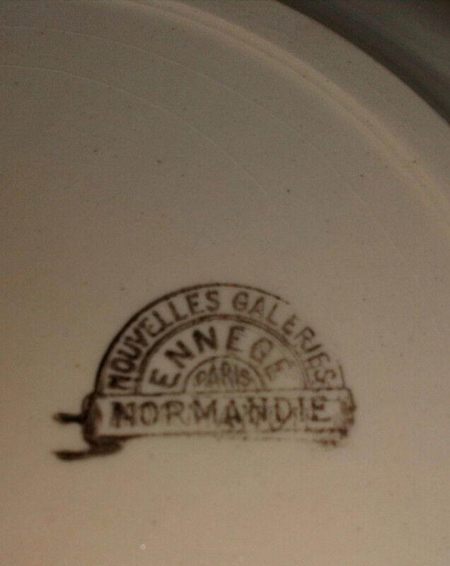 Vintage plate Nouvelles Galeries Ennegé Normandy