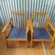 Paire de fauteuils scandinaves pieds compas