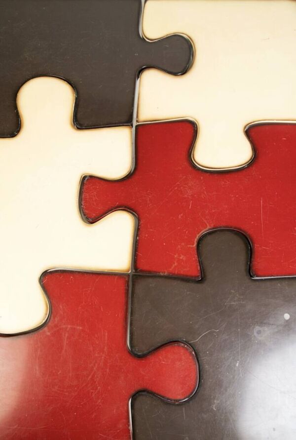 Rare table basse ''puzzle'' - 6 modules - 70's