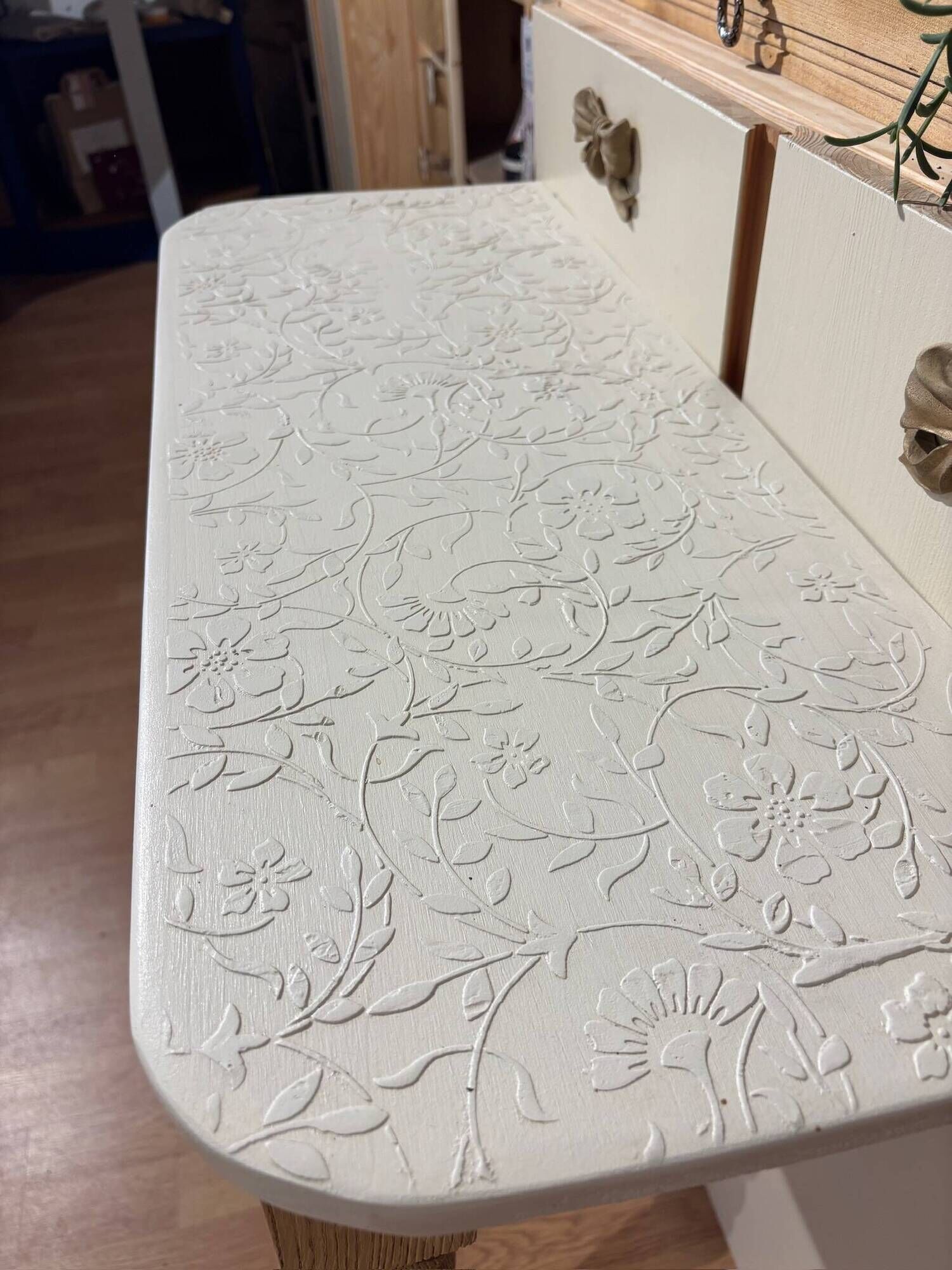 Console en chêne relookée