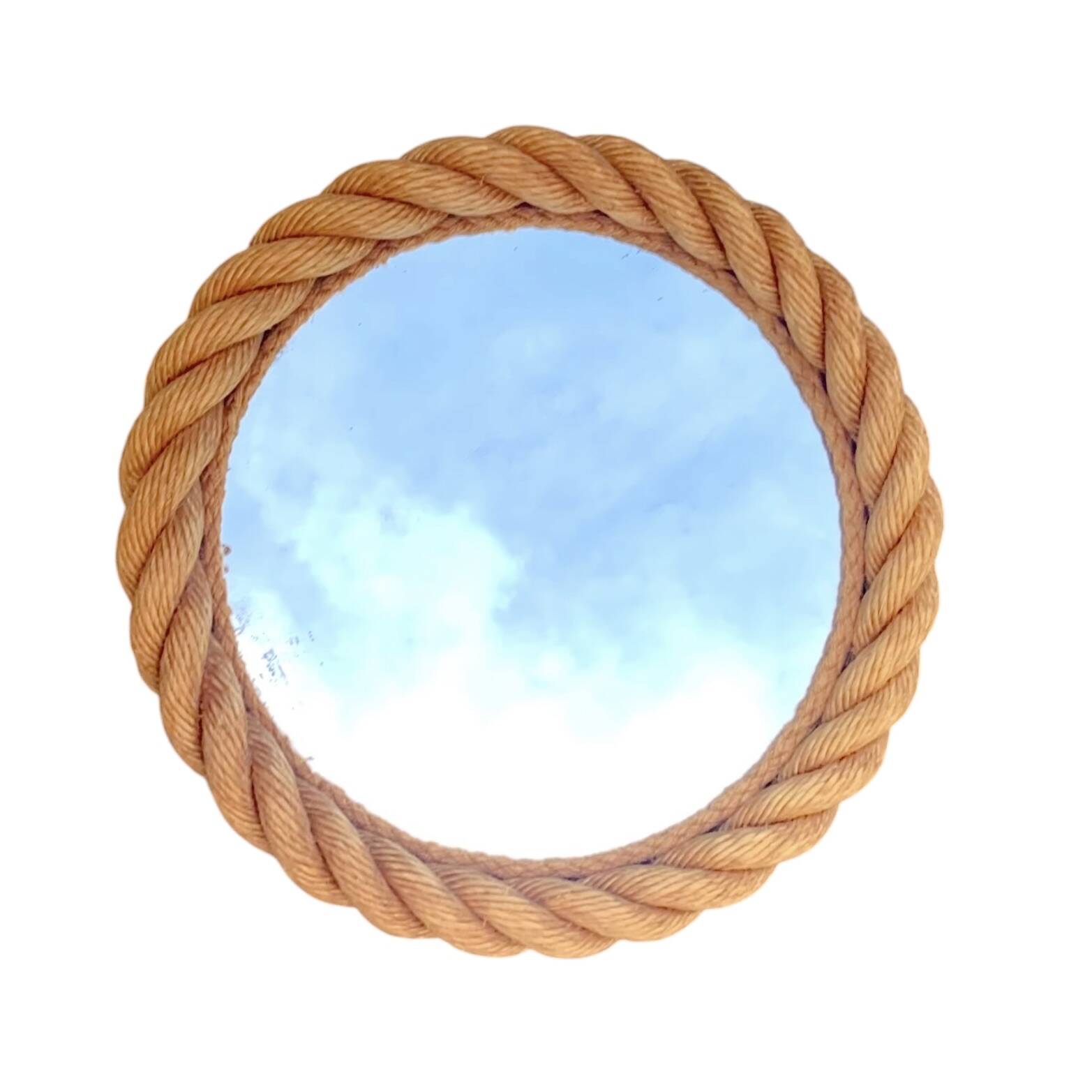 Vintage round rope mirror