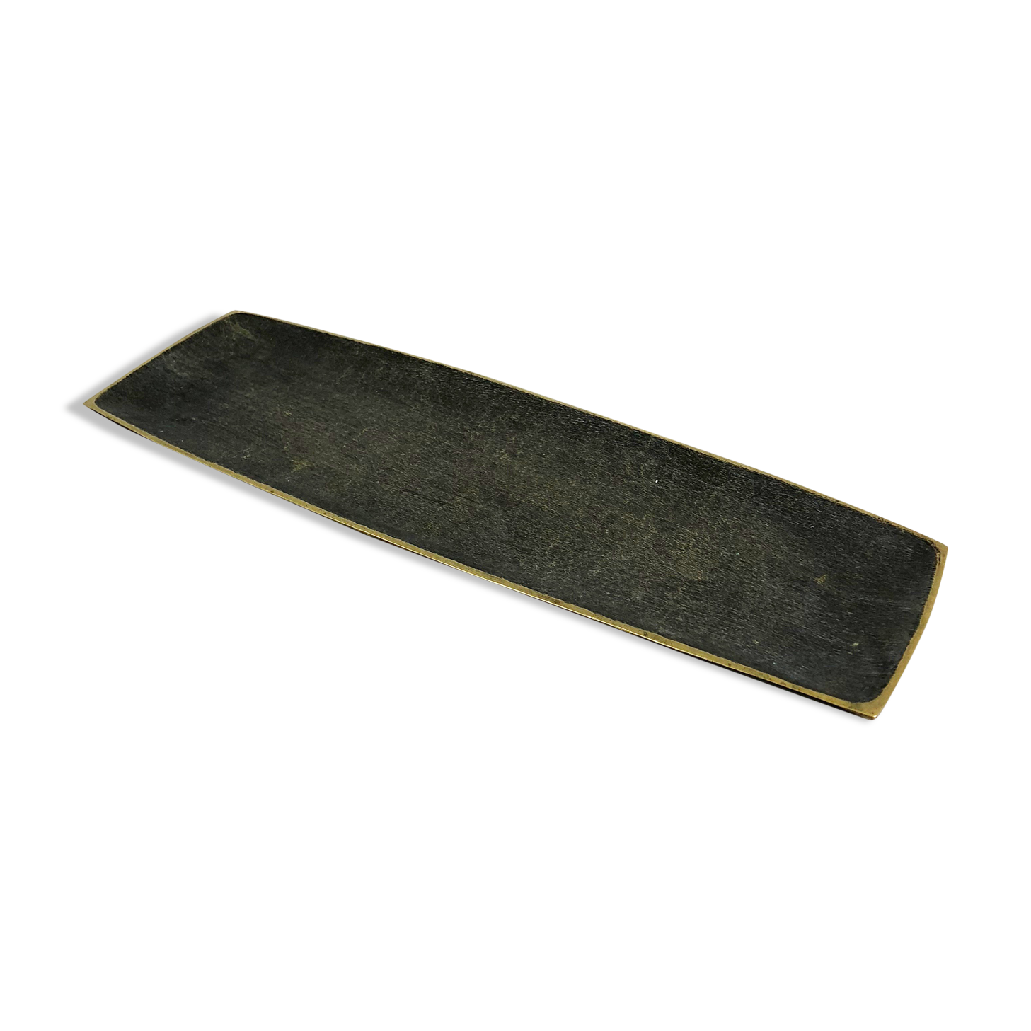 Heavy Large Brass Shell Plate Desk Element Hagenauer Era, Austria, 1950s