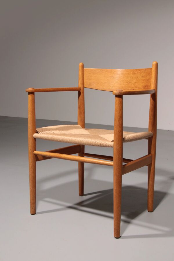 Chaises de salle à manger en chêne et nouvelle corde à papier par Hans J. Wegner pour Carl Hansen CH37