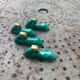 4 knife holders the deer in green and gold glazed ceramic art deco