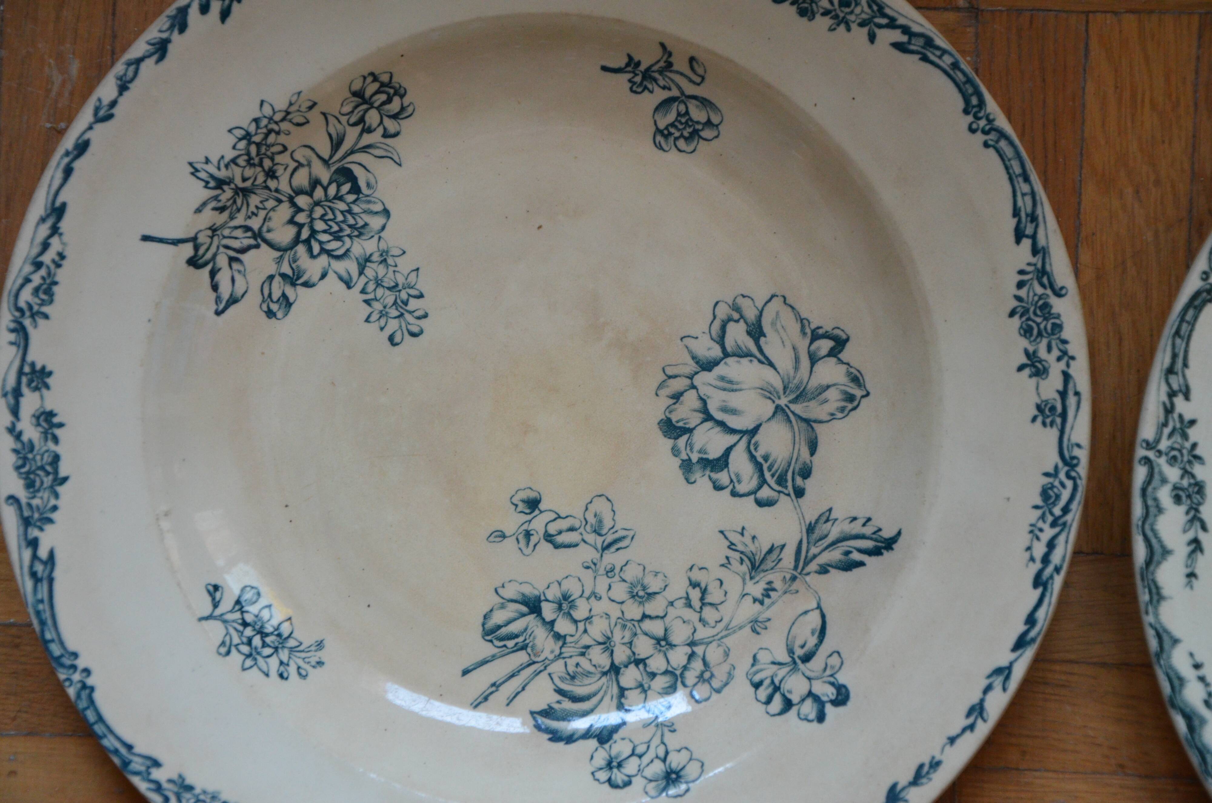 Lot 6 plates old creves Saxony