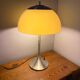 Space age mid-century mushroom lamp in brushed aluminium.