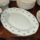 Old service 28 pieces porcelain KG Keller and Guérin Lunéville France decorated with flowers Rosita XIXth Century