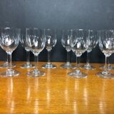 10 wine glasses decorated "stars"