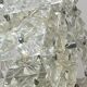 Diamond point plexiglass suspension light and aluminium