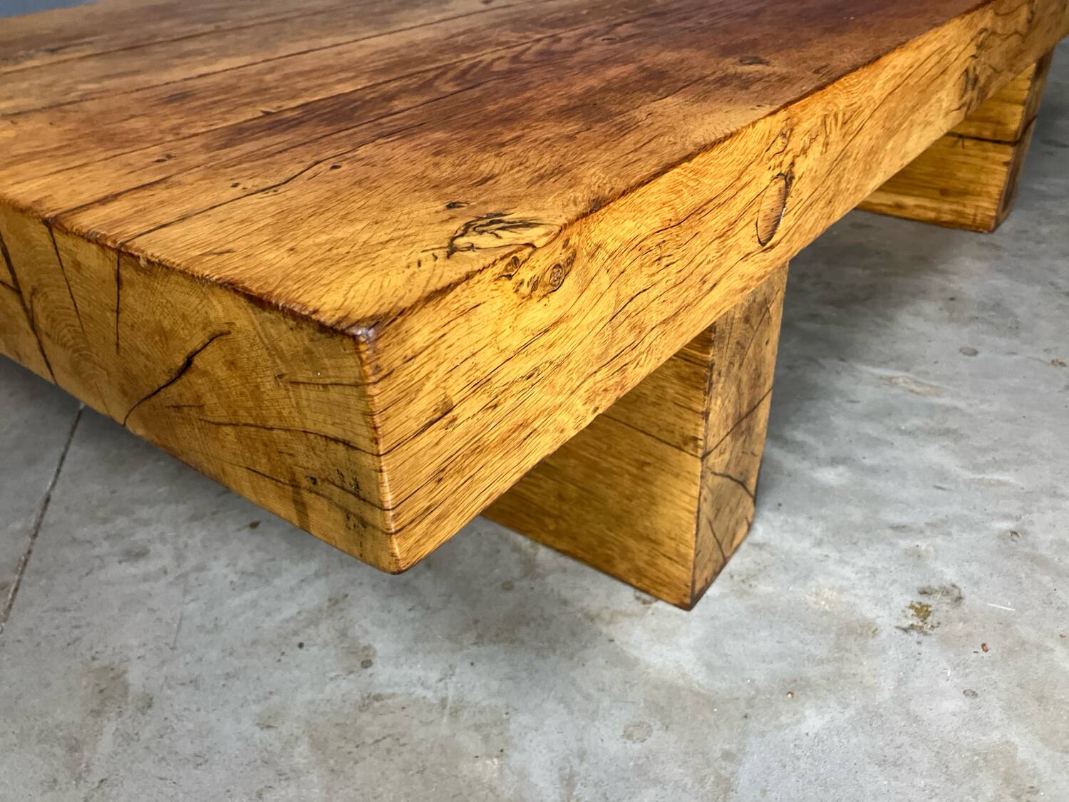Brutalist Japandi Wabi Sabi coffee table