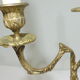 Pair of candle holders / golden brass / vintage / candelabra