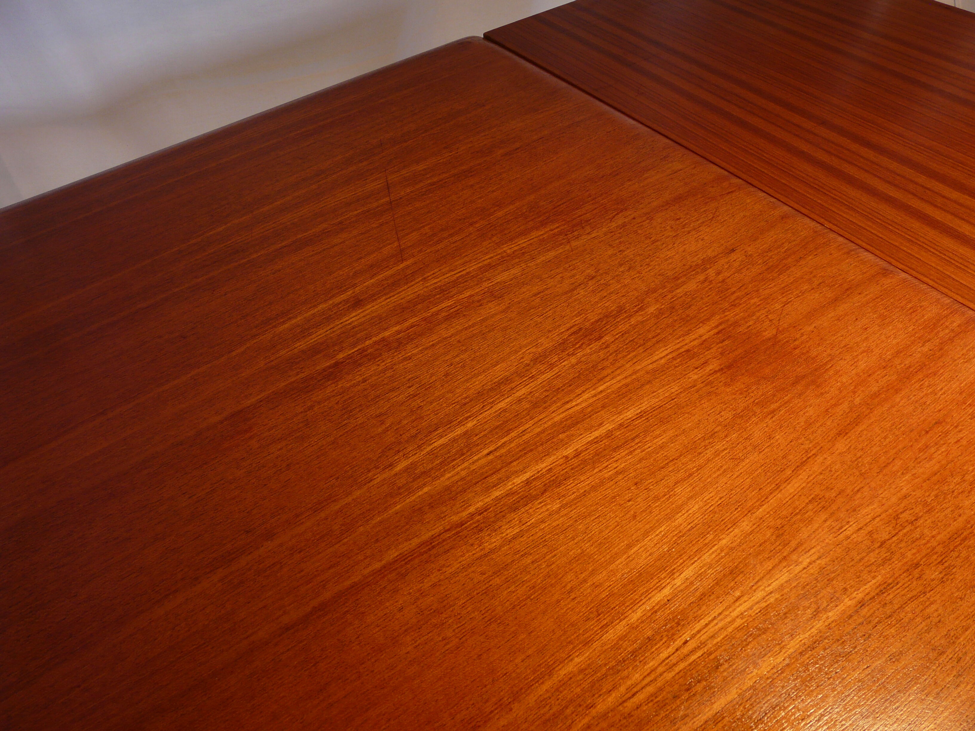 Scandinavian extendable rectangular teak table