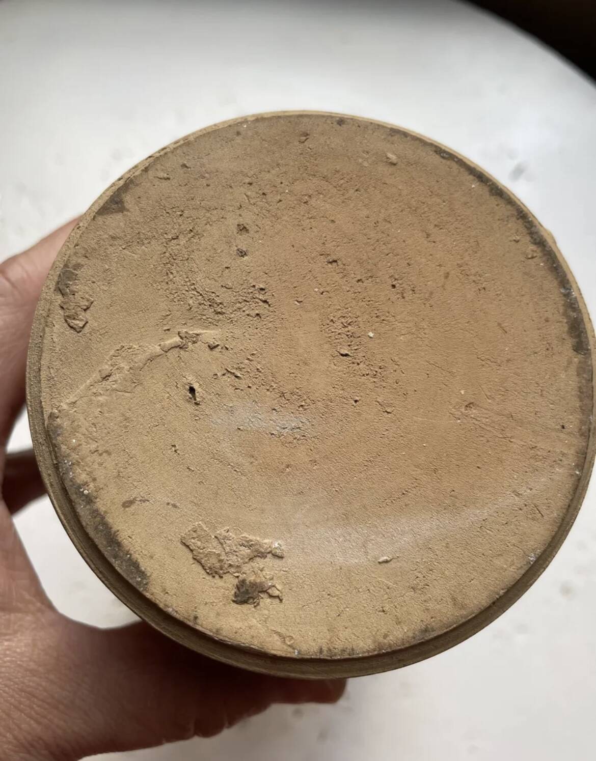 Varnished terracotta oil jar