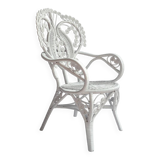 Chaise de salle à manger en rotin vintage