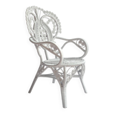 Chaise de salle à manger en rotin vintage