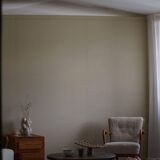 Free-standing primitive pine commode, mid-century Swedish, 1950s.