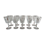 Set of 10 crystal aperitif glasses