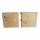 1 set of 2 solid pine stools by Charlotte Perriand, Les Arcs, France.