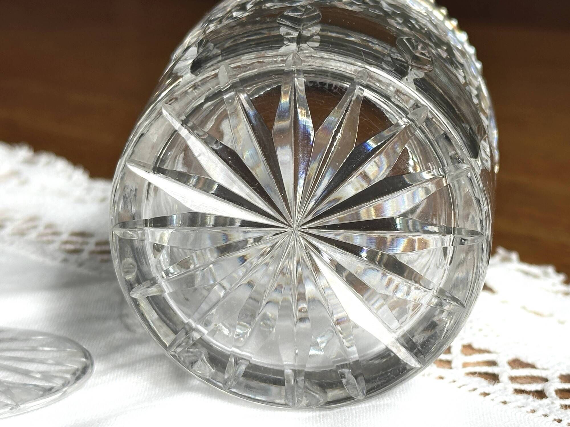 Confit jar / honey pot in signed Waterford crystal