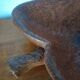 Large brutalist wooden bowl, 65 cm
