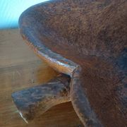 Grande coupe en bois brutaliste, 65 cm