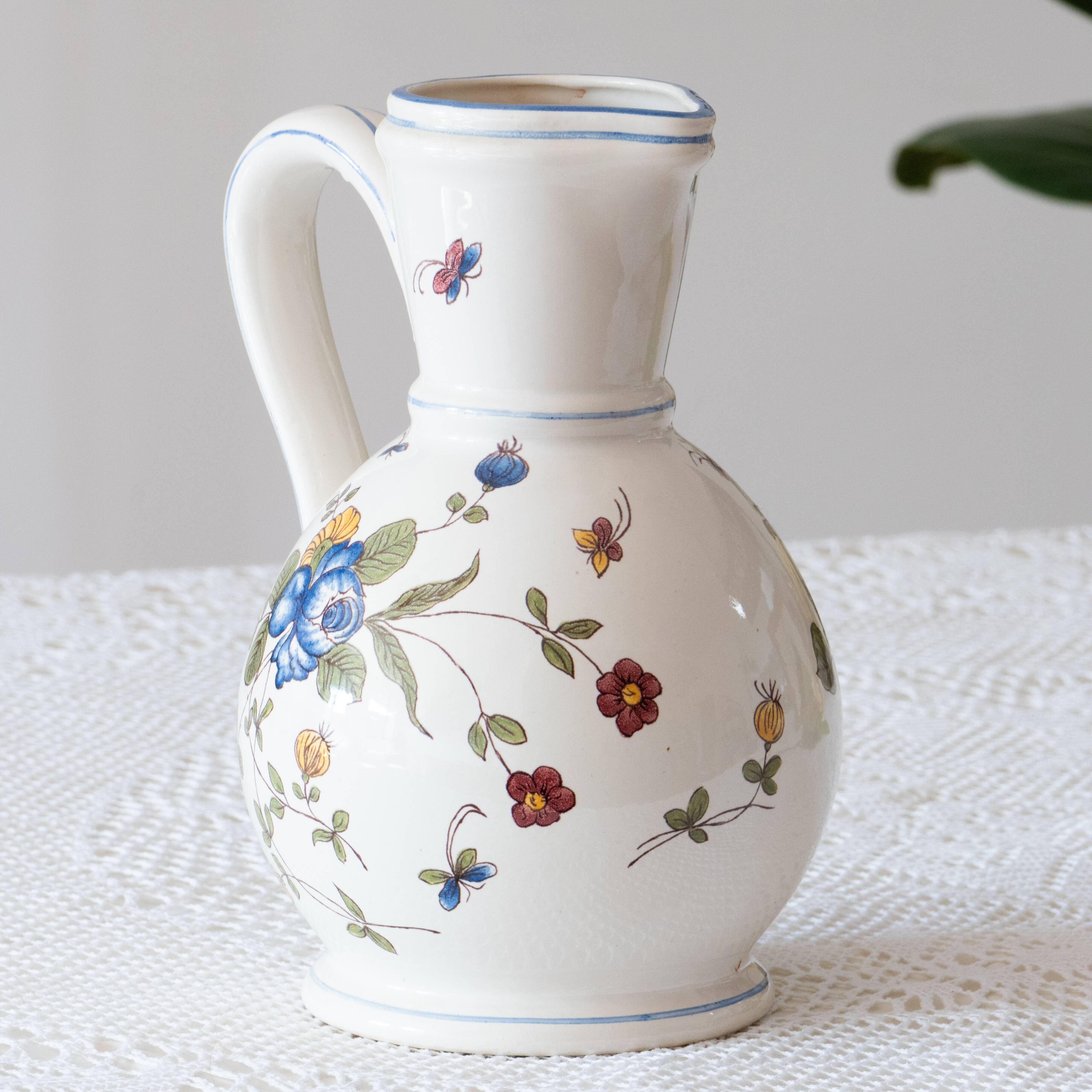 Large hand painted Saint Clement pitcher