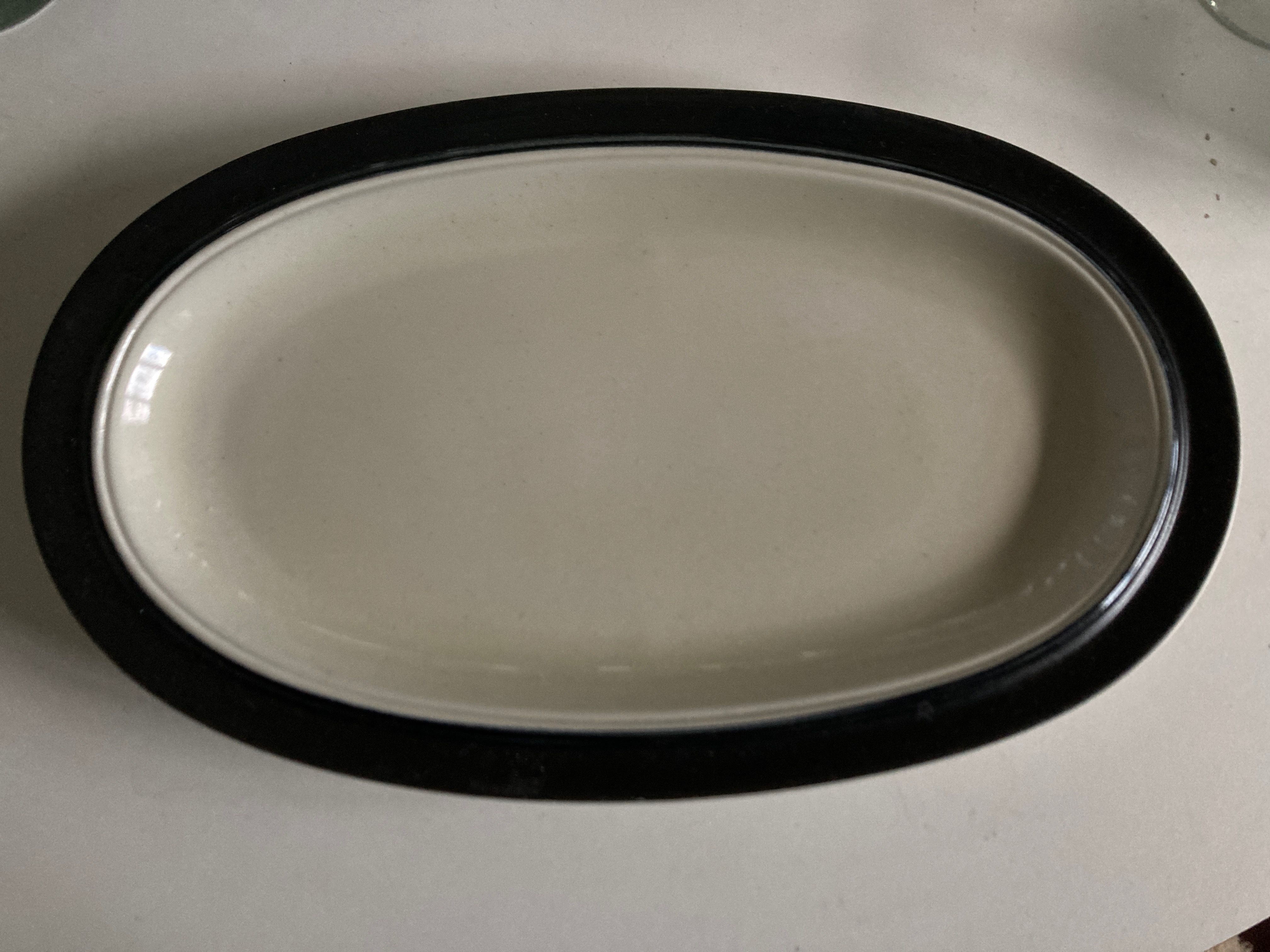 Product Pop Up Christmas 22 Ceramic dish West Germany 1970 edged black