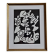 Silkscreen print after Jean Dubuffet, framed, 1970s, 24 x 29 cm