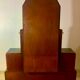 Dressing table art deco 1920 walnut magnifying glass portor marble