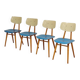 Lot de 4 chaises bois TON Bystrice Thonet bleu