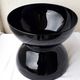 Black glass diabolo vase Nelsson