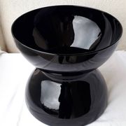 Vase diabolo noir en verre Nelsson