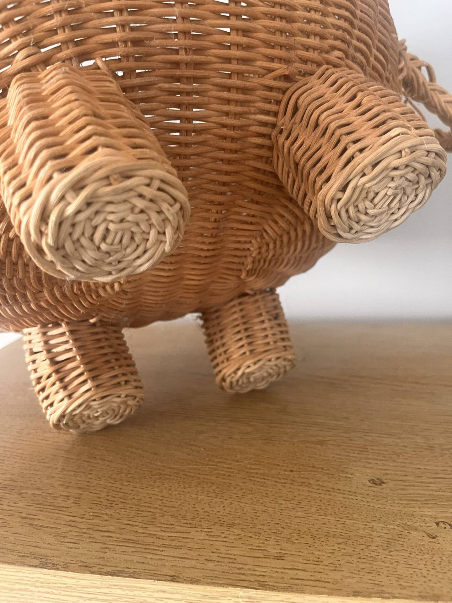 Panier éléphant en rotin