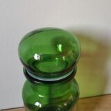 Vintage green glass jar made in Belgium