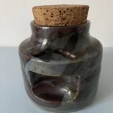 Ceramic pickle jar signed PK, Kerbenoen pottery, Michel Vergnes