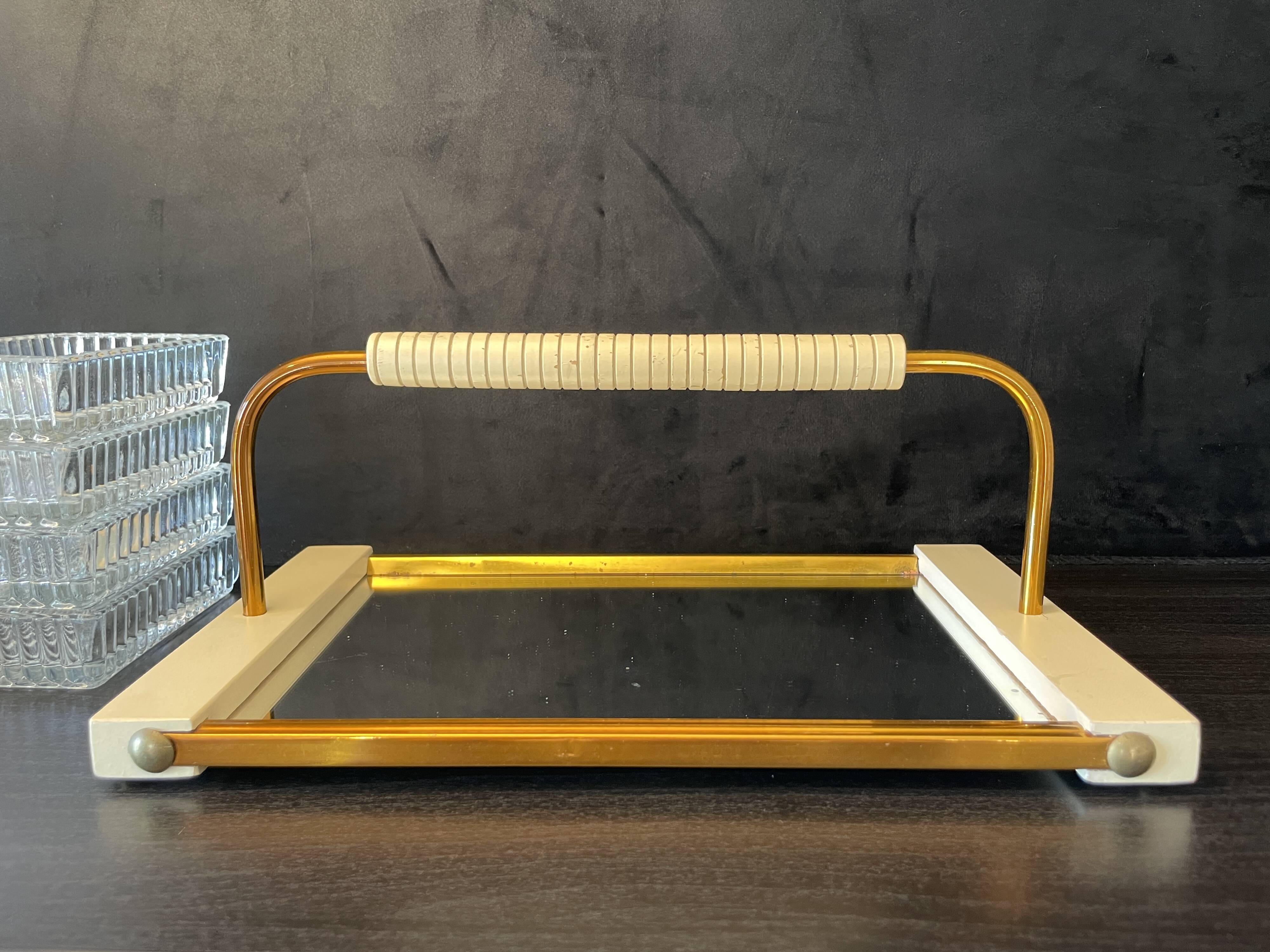 Art Deco Mirrored Appetizer Tray