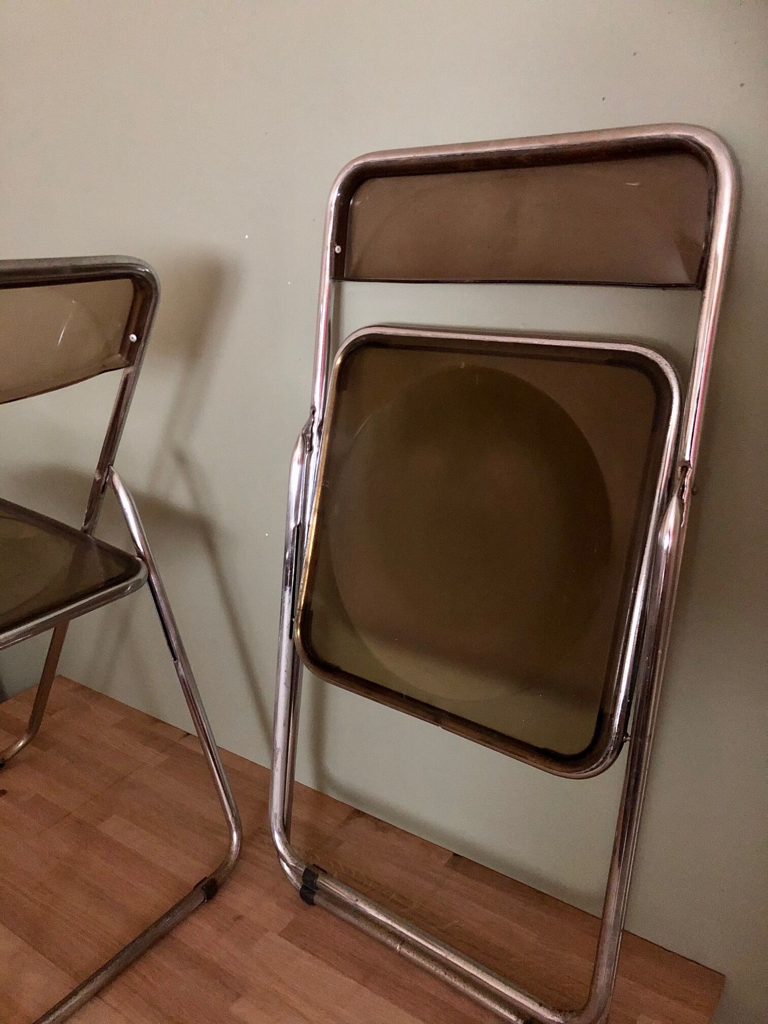 Plexi and chrome chairs 70