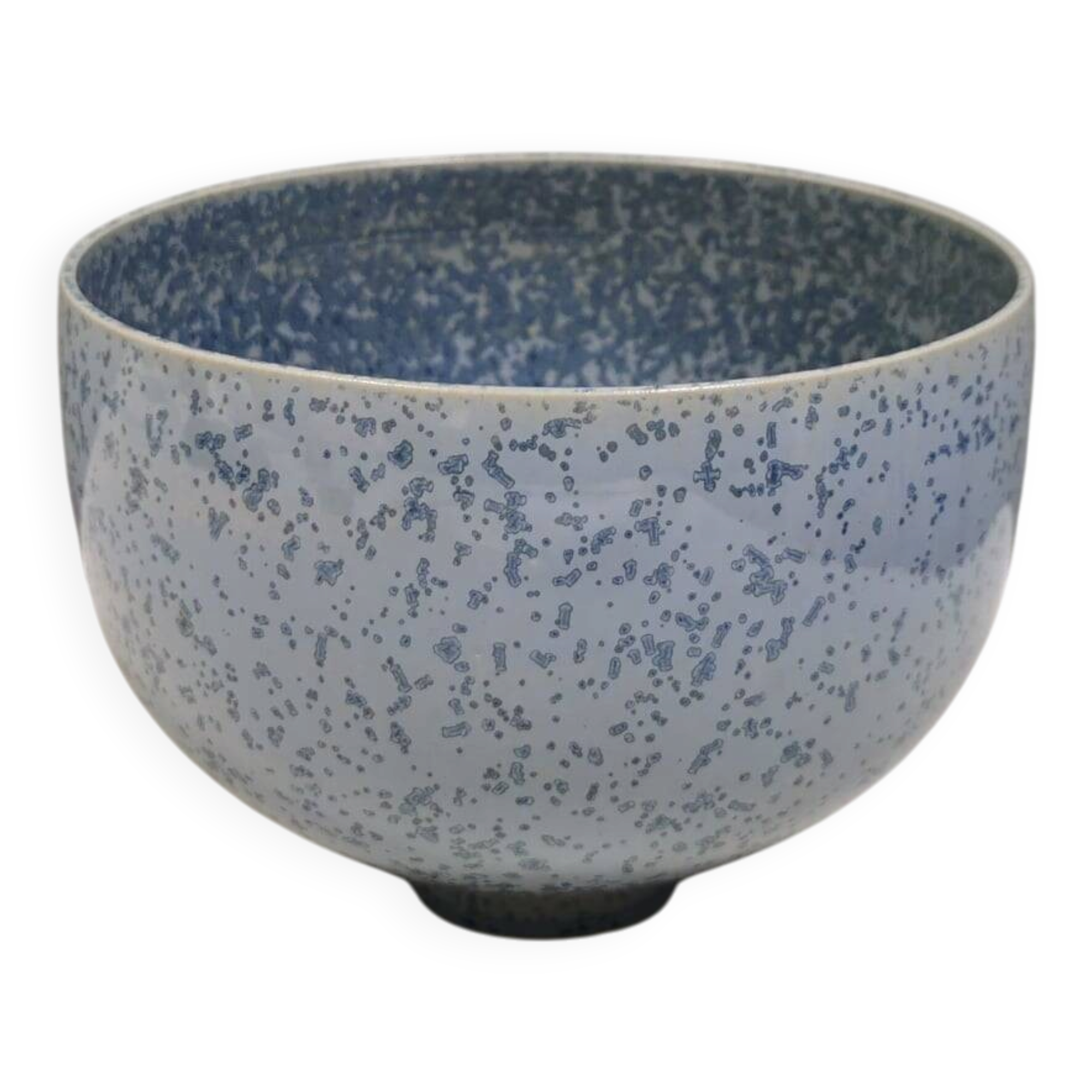 Birthe Sahl / Halvrimmen bowl in delicate bluish tones, Denmark, 1980s.
