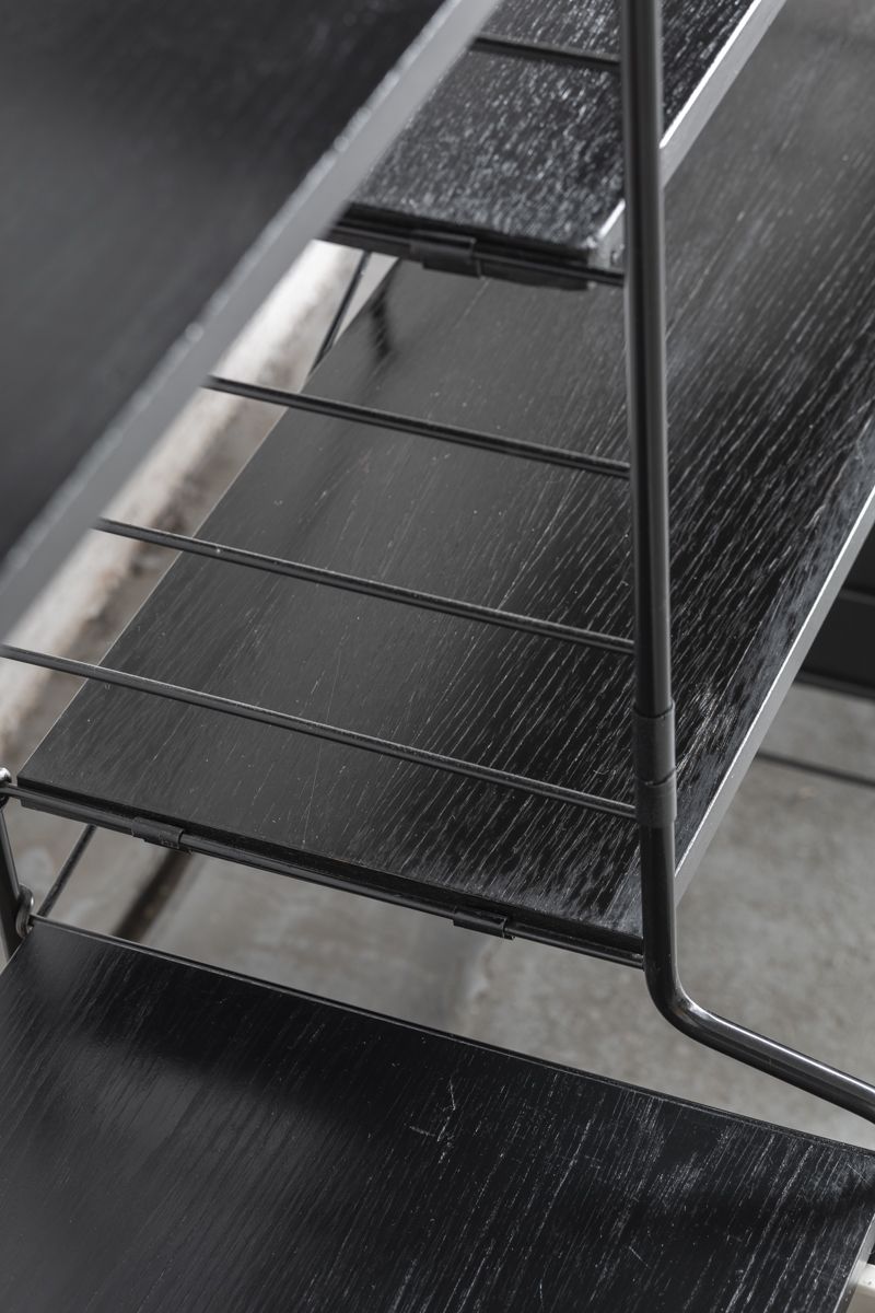 3-Bay shelving system in black by WHB, Germany, 1960’s