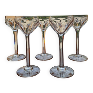 5 verres en cristal Saint - louis