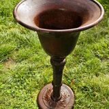 Cast iron vase on foot
