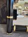 Bamboo mirror XX th lacquered black and gold