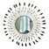 Vintage metal sun mirror in the style of Line Vautrin