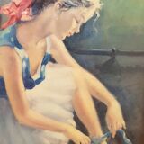 Dancer by DEGAS on copper in polyémot by Gien.