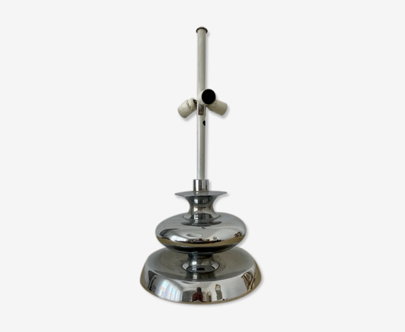 Pied lampe vintage 1970 métal chromé italie