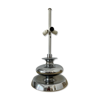 Pied lampe vintage 1970 métal chromé italie