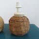Pair of rope and ceramic lamps from the 80s
