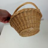 Panier anse osier vintage
