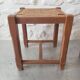 Pair of antique solid oak stools